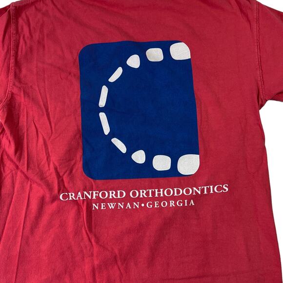 Comfort Colors Cranford Orthodontics Pink Tee Short Sleeve Crew Neck Size Small - Picture 5 of 12